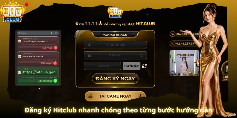 Đăng ký Hitclub nhanh chóng theo từng bước hướng dẫn