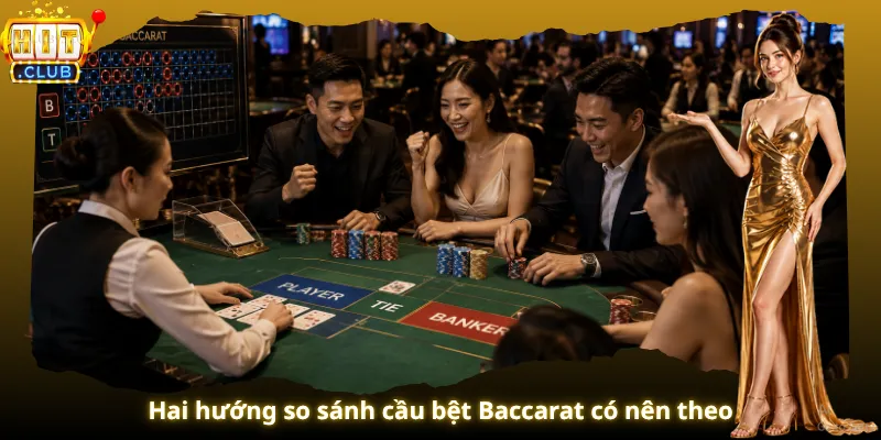 Hai hướng so sánh cầu bệt Baccarat có nên theo